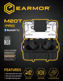EARMOR M20T PRO New V5.4 Bluetooth Earplugs Electronic Earplugs Headset Anti Noise Ear Plug Noise Canceling NRR26db