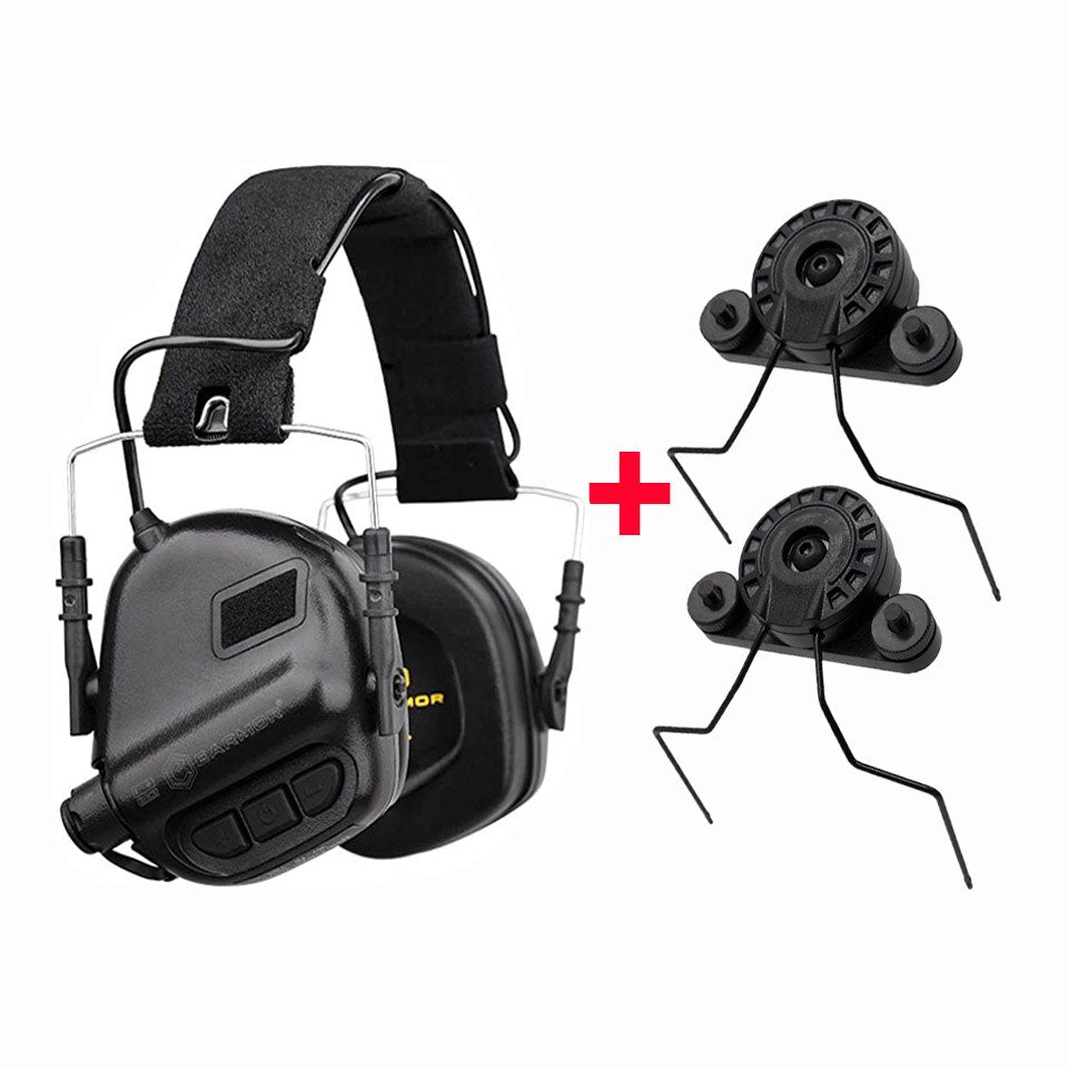 EARMOR M31 MOD4 Tactical Headset & Exfil Rail Adapter Set Hearing