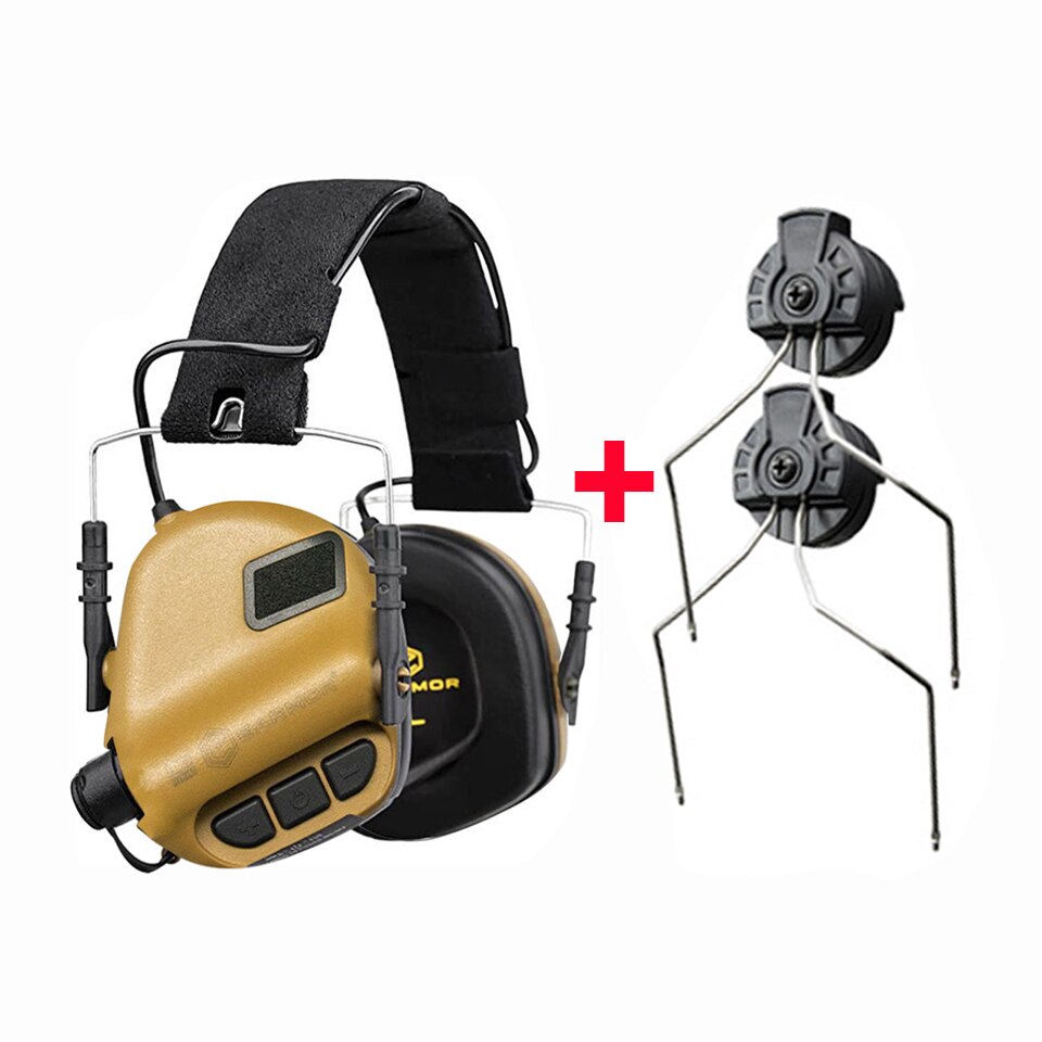 EARMOR M31 MOD4 Tactical Headset & ARC Rail Adapter Set 6 Color