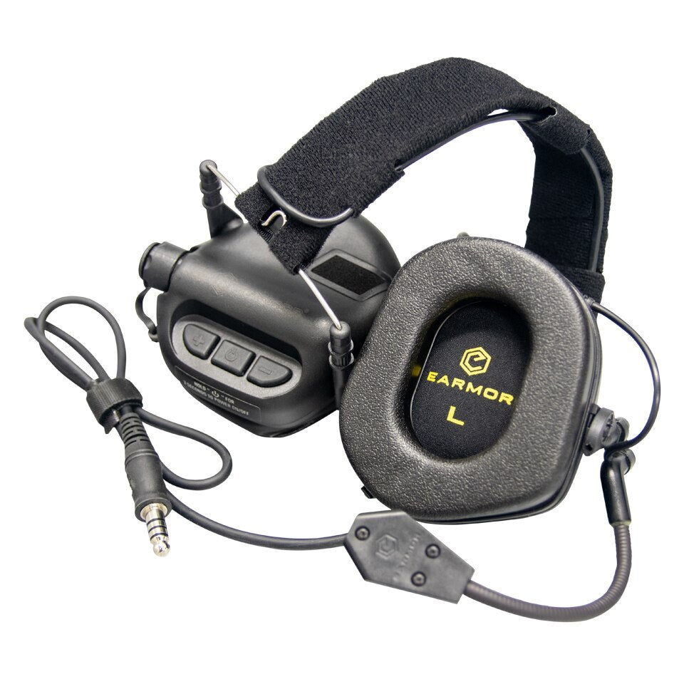 EARMOR M32 MOD4 Tactical Headset & M51 PTT Adapter Set Tactical