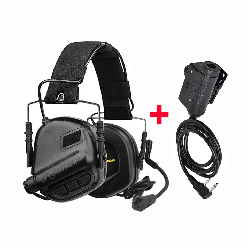 EARMOR M32 MOD4 Tactical Headset & M51 PTT Adapter Set Tactical